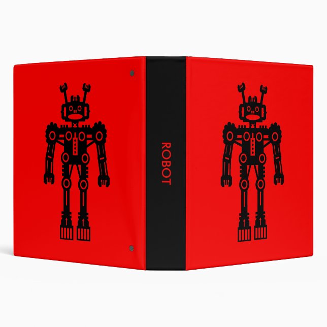 Robot - Red (1.5in) Binder (Background)