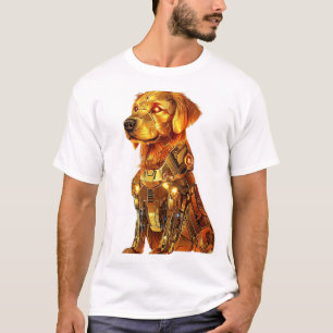 Robot Retriever � Futuristic Mecha Dog T-Shirt