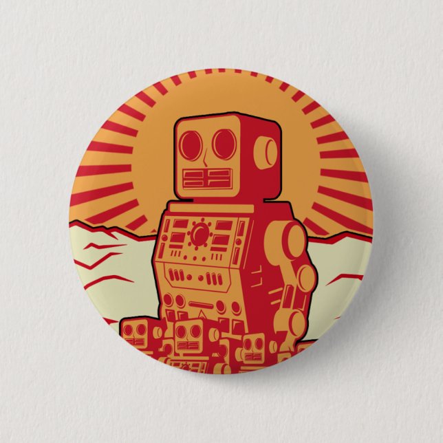 Robot Revolution 2 Inch Round Button (Front)