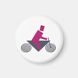 Robot, Riding, Bike Magnet