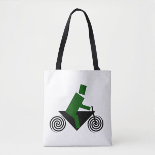 Robot, Riding, Bike Tote Bag