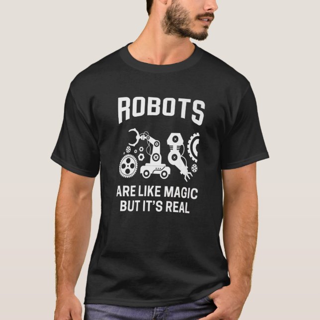 Robot Robotic Robotics Engineer Artifical Intellig T-Shirt (Front)