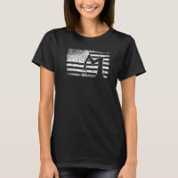 Robot Robotics Engineer American Flag Vintage