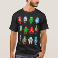 Robot Robotics Retro Team 12 Toy Fun Eng AI Nerd