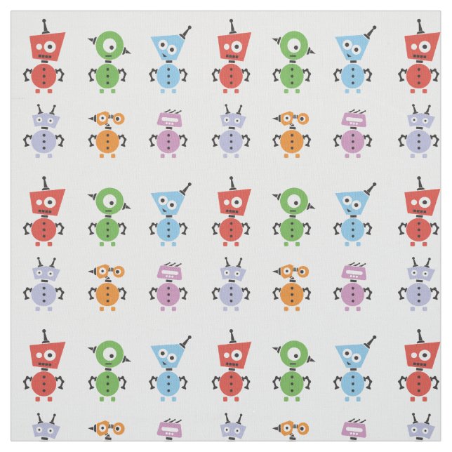 Robot Robots Monster Fabric (Swatch)