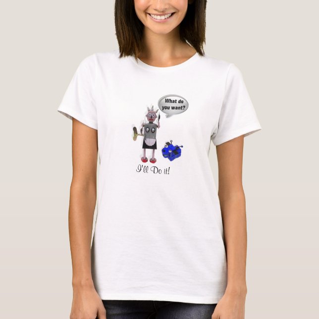 Robot Service Customizable T-Shirt (Front)