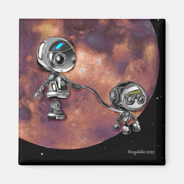 Robot Space Walk Magnet (Front)