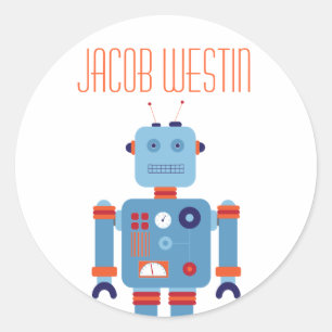 Robot Sticker Label