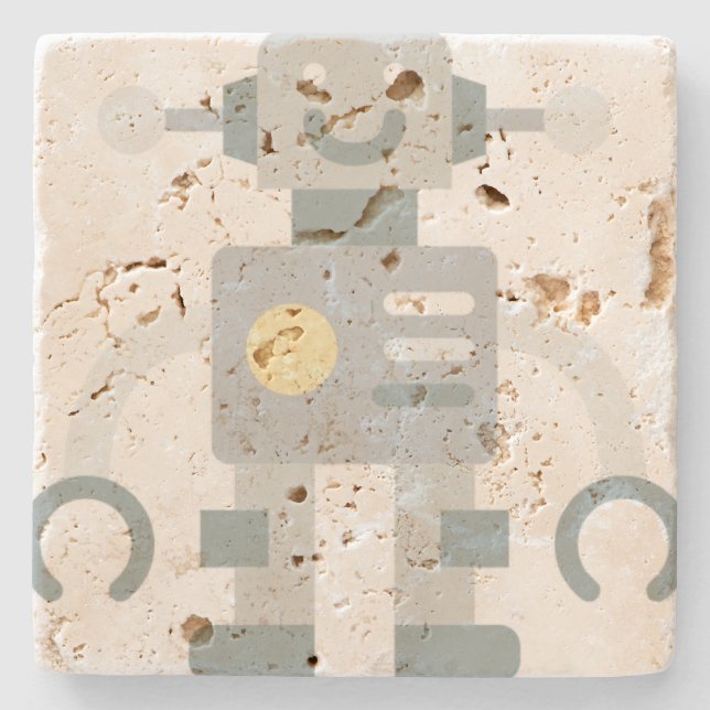 robot stone coaster (Front)