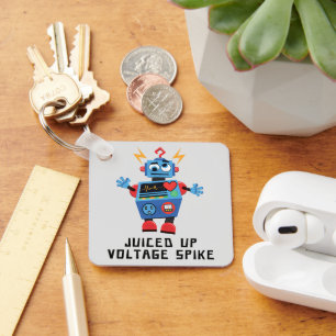 Robot suffering from a Juiced Up Voltage Spike Keychain