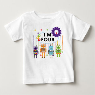 Robot T-shirts et cadeaux d'anniversaire 4e