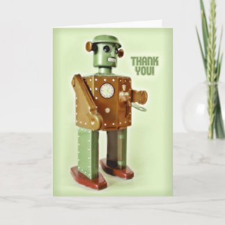 ROBOT THANKS THANK YOU CARD