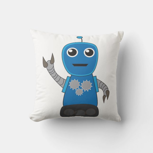 Robot Throw Pillow (Front)