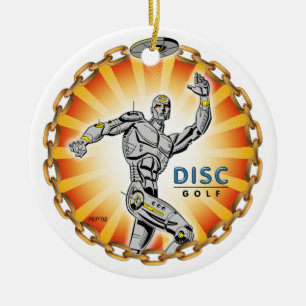 Robot Thrower #2 Ceramic Ornament