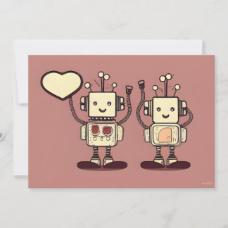 Robot Toasters Valentine Love Note Carte de vacanc