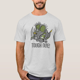 Robot Triceratops Dinosaur Tough Dude T-Shirt