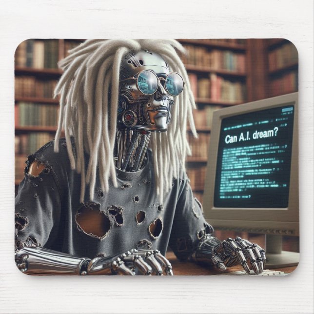 Robot Types at Keyboard Mouse Pad (Front)