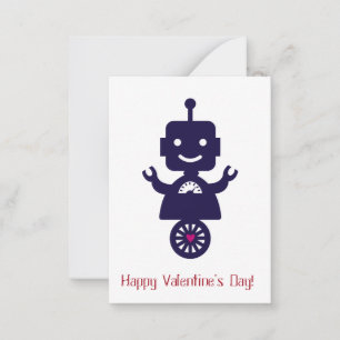 Robot Valentine - Scooter Note Card