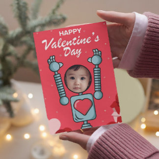 Robot Valentines Jour Photo Salle de classe Carte