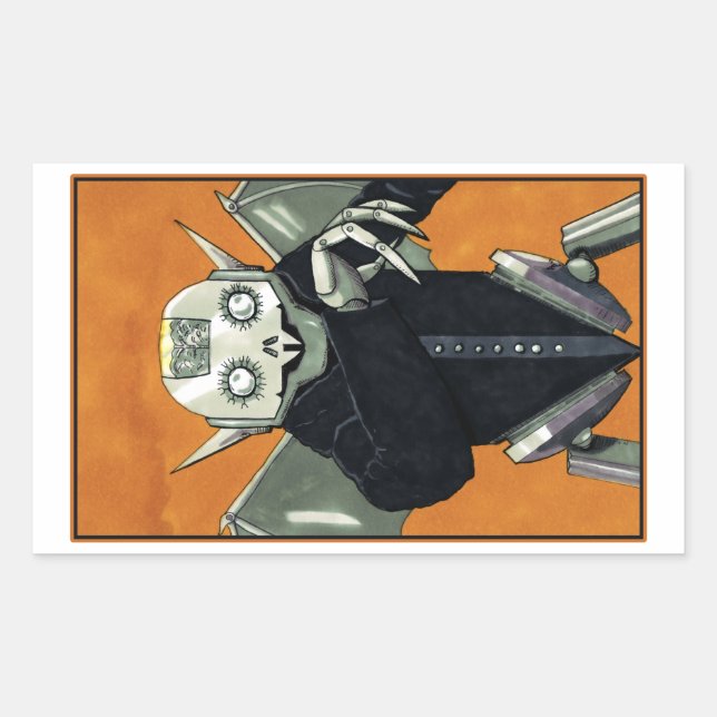 Robot Vampire Dracula Monster  Sticker (Front)