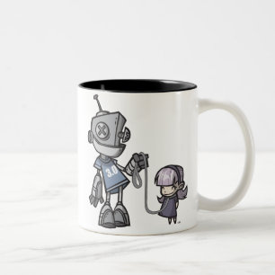 Robot-with-Child Two-Tone Coffee Mug