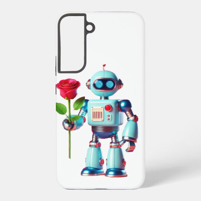 Robot with Rose Samsung Galaxy S22+ Case (Back)