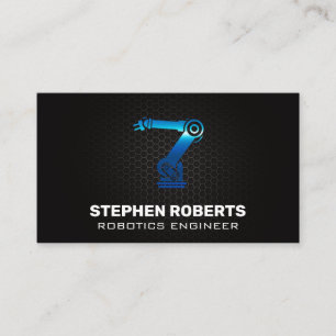 Robotic Arm Carbon Fibre Pattern Business Card