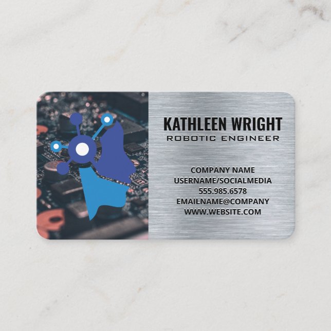 Robotic Arm | Technology | Artificial Intelligence Business Card (Front)
