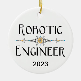 Robotic Engineer Decorative Line Ceramic Ornament