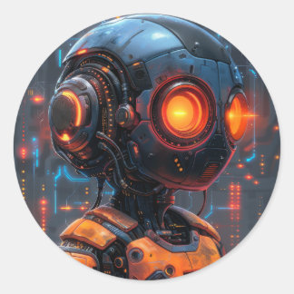Robotic Era: A Futuristic World Classic Round Sticker