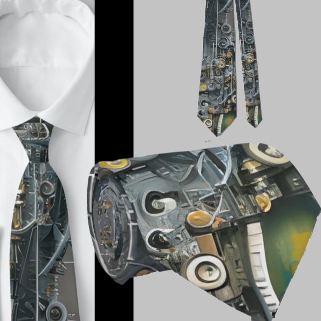 Robotic Geek Nerdy Technology Machine Tie (Creator Uploaded)