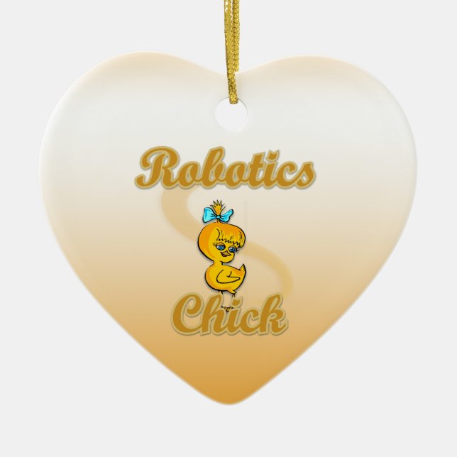Robotics Chick Ceramic Ornament (Front)