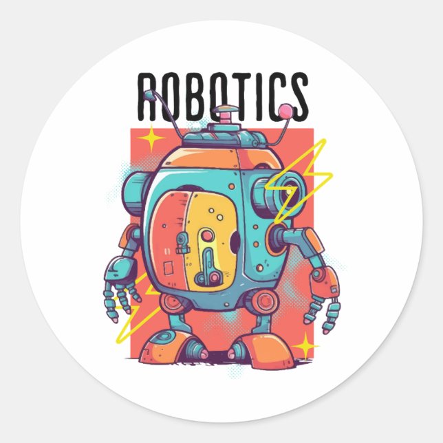 Robotics Club Classic Round Sticker (Front)