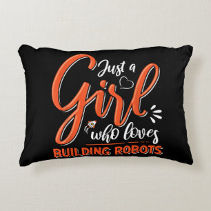 Robotics Engineer Robot Lover Engineering Girl Rob Accent Pillow