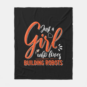 Robotics Engineer Robot Lover Engineering Girl Rob Fleece Blanket