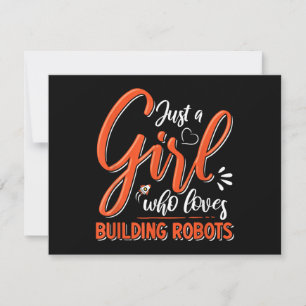 Robotics Engineer Robot Lover Engineering Girl Rob Holiday Card