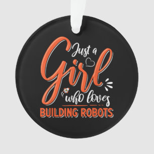 Robotics Engineer Robot Lover Engineering Girl Rob Ornament