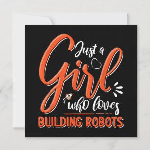 Robotics Engineer Robot Lover Engineering Girl Rob Thank You Card