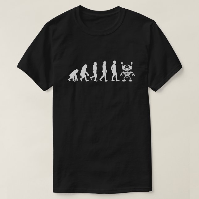 Robotics Engineering Humanoid Robots Funny Robot E T-Shirt (Design Front)