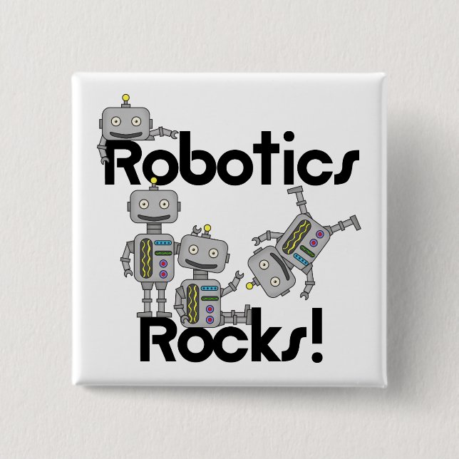 Robotics Rocks 2 Inch Square Button (Front)