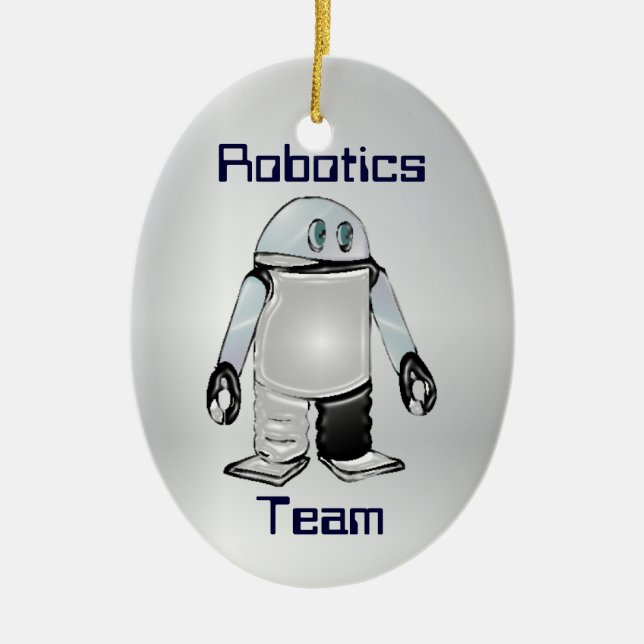 Robotics Team or Club Personalized Ornament (Front)