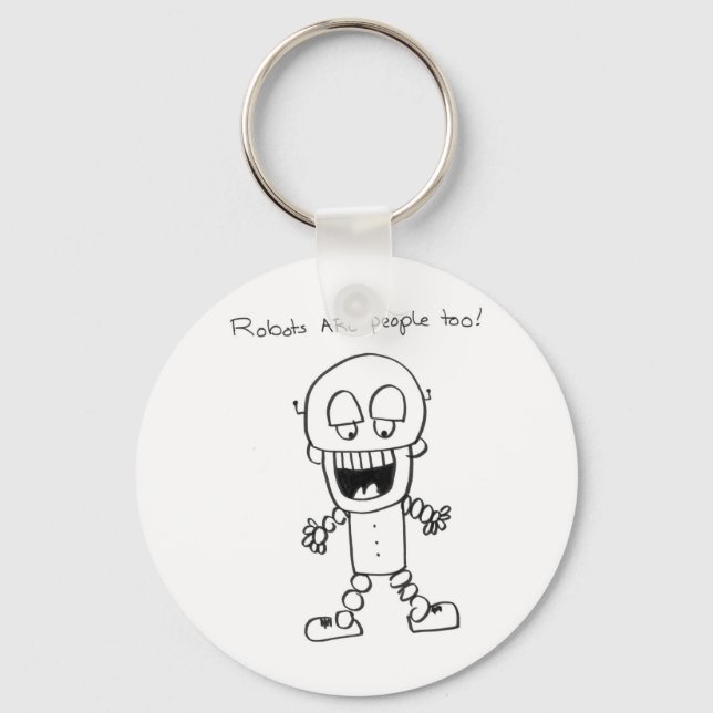 Robots Are People Too Keychain (Front)