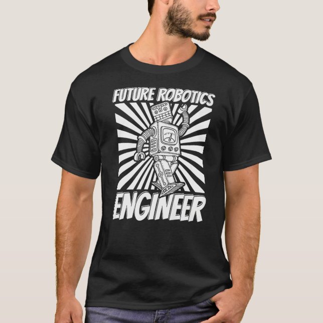 Robots Artificial Intelligence  Ai Future Robotics T-Shirt (Front)