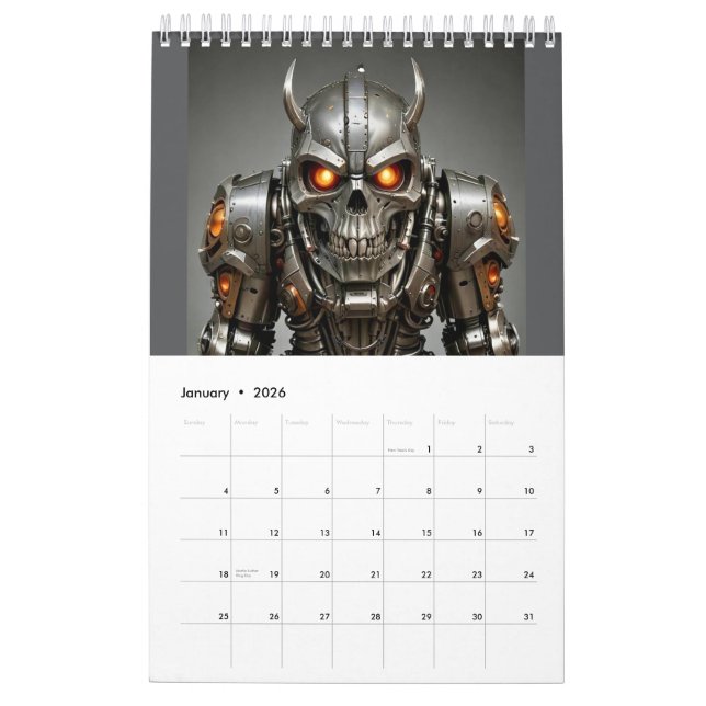 Robots Calendar (Jan 2026)