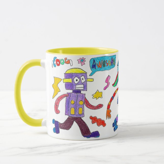 "Robots de patinage" Mug (Gauche)