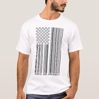 Robots For President (barcode flag) T-Shirt