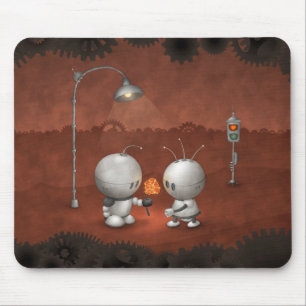 Robots In Love Mouse Pad