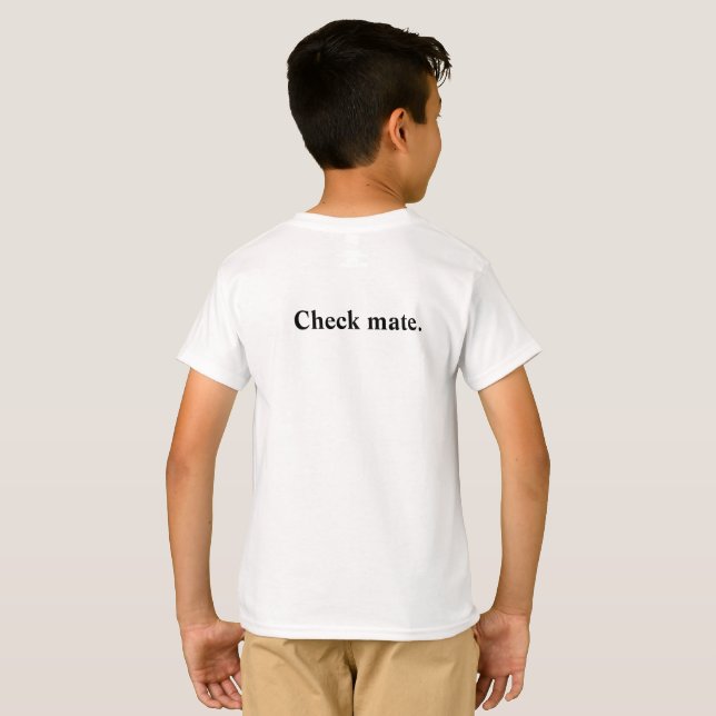 Robots playing chess kids t-shirt (Back Full)