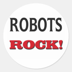 Robots Rock Classic Round Sticker