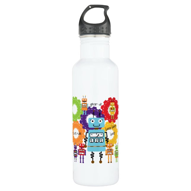 Robots Rule 710 Ml Water Bottle (Front)